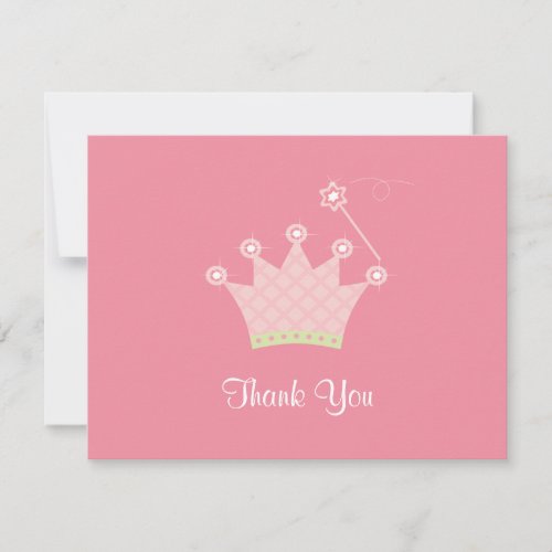 Princess Thank You Note Custom Announcements