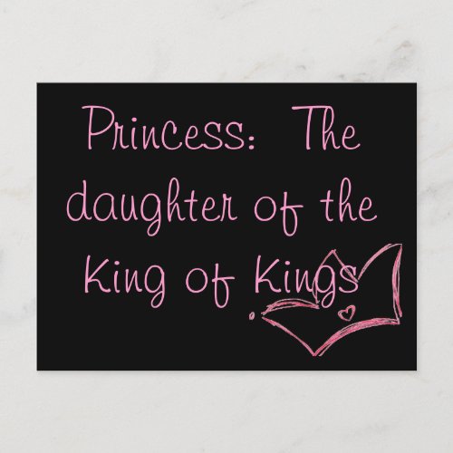 Princess  The daughter of the King of Kings Postcard