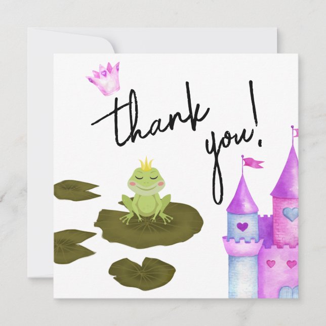 Princess + The Frog -Color- Couples Thank You Card (Front)