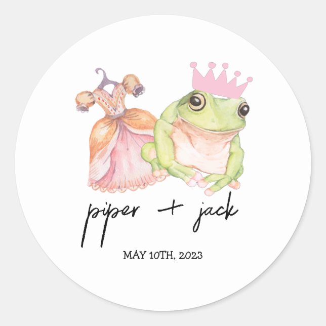 Princess + The Frog - Color - Shower Favor Sticker (Front)