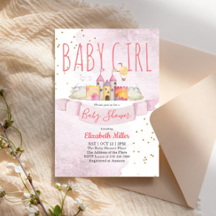 Princess Theme Baby Shower Invitation