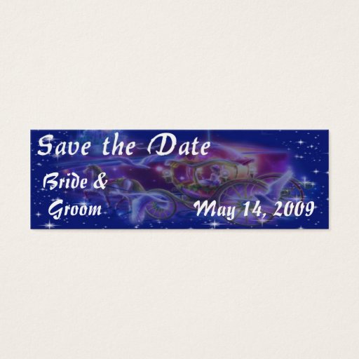Customizable PRINCESS Theme Save the Date Skinny Cards Business Cards