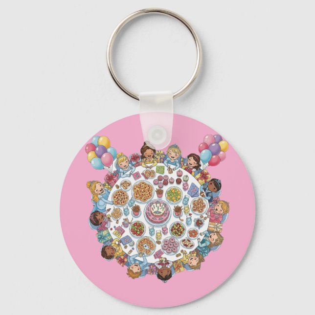 Princess Themed Costume Party Keychain (Front)