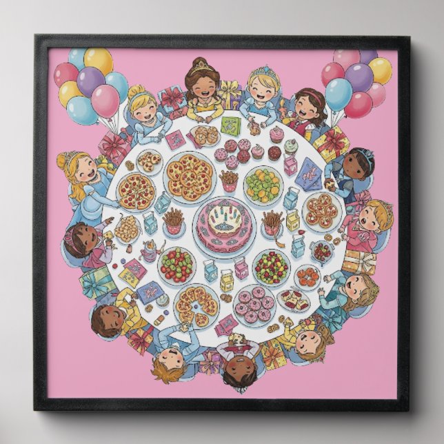 Princess Themed Costume Party Peel And Stick Photo Tile (Front Set)