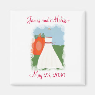 Princess Themed Save the date Wedding Magnets