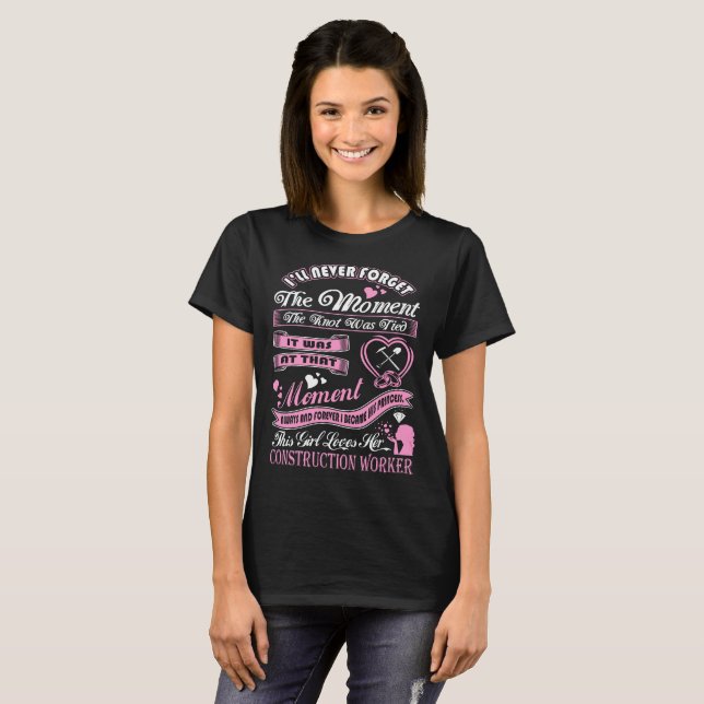Princess This Girl Loves Her Construction Worker T-Shirt (Front Full)