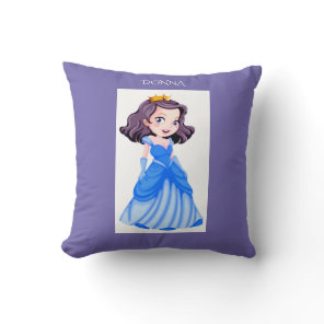 Princess throw pillow.  Personalized name. Pillow