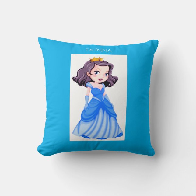 Princess throw pillow.  Personalized name. Throw Pillow (Front)