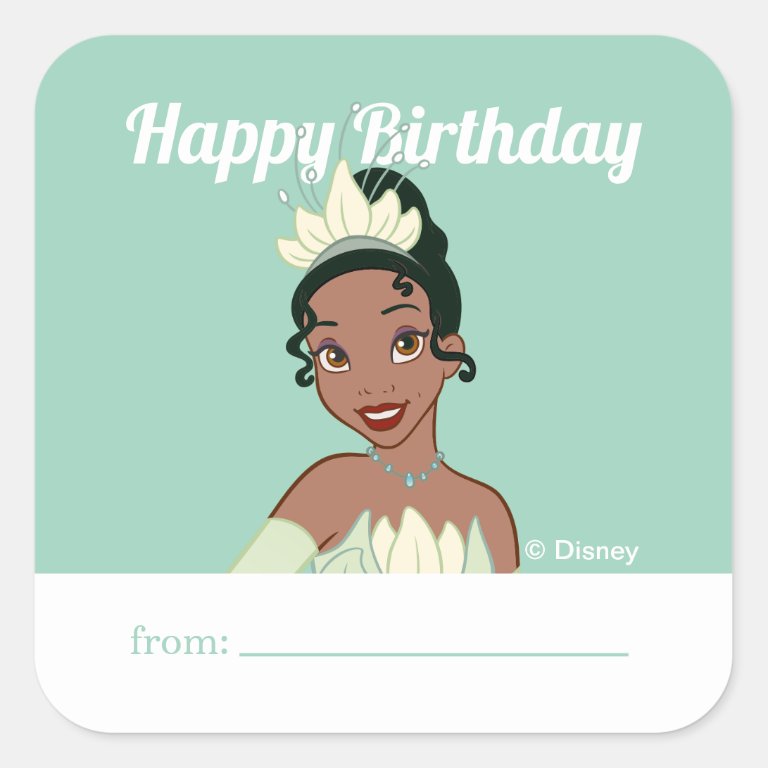 Princess Tiana | A Gift From - Birthday Square                    Sticker