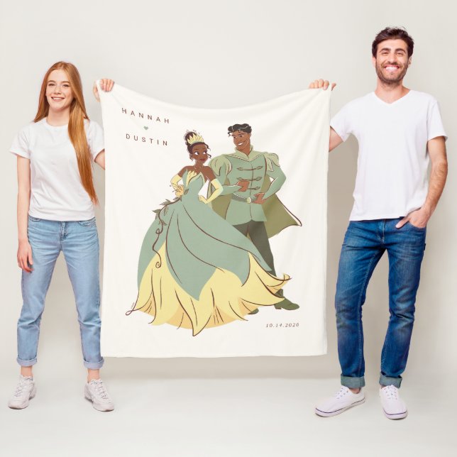 Princess Tiana and Naveen Wedding  Fleece Blanket (In Situ)