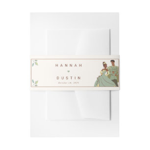 Princess Tiana and Naveen Wedding Invitation Belly Band
