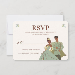 Princess Tiana and Naveen Wedding RSVP Card