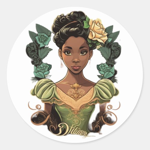 Princess Tiana Classic Round Sticker