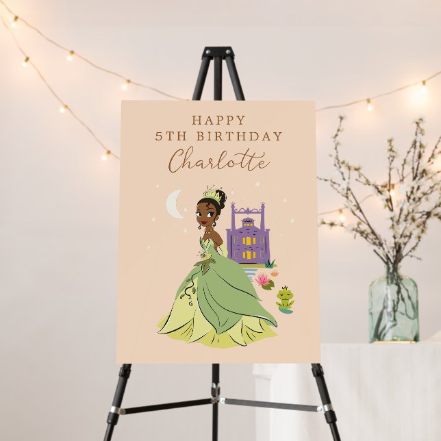 Princess Tiana l Girls Birthday Sleepover Foam Board (In Situ (Stand))