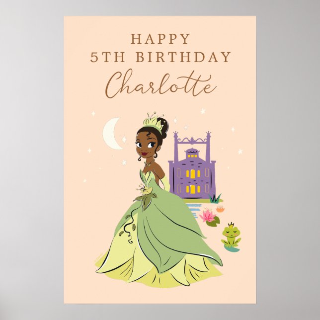 Princess Tiana l Girls Birthday Sleepover Poster (Front)