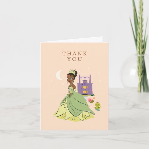 Princess Tiana l Girls Birthday Sleepover Thank You Card