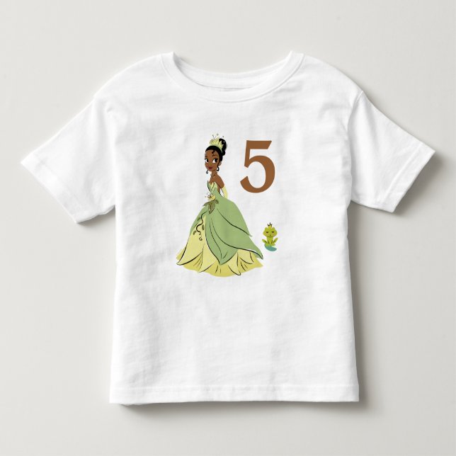 Princess Tiana l Girls Birthday Sleepover Toddler T-shirt (Front)