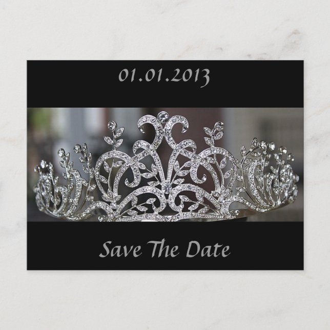 Princess Tiara Announcement Postcard (Front)