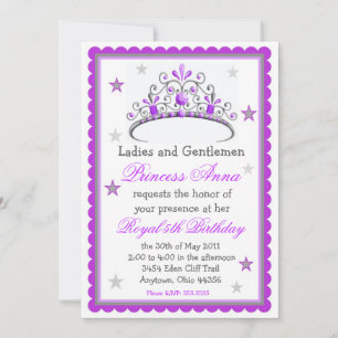 Princess Tiara Birthday Invitation