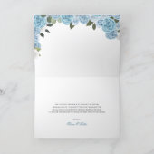 Princess Tiara Blue Rose Spanish Thank You Card (Inside)