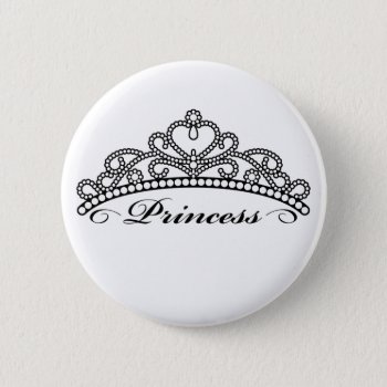 Princess Tiara Button by DryGoods at Zazzle