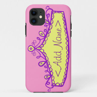 Princess Tiara Crown Custom Name iPhone Case