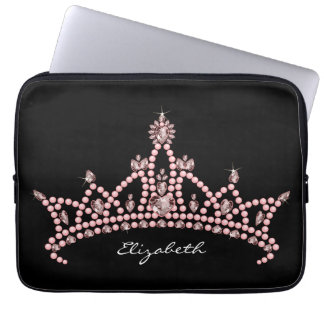 Princess Tiara Crown Laptop Sleeve (black)