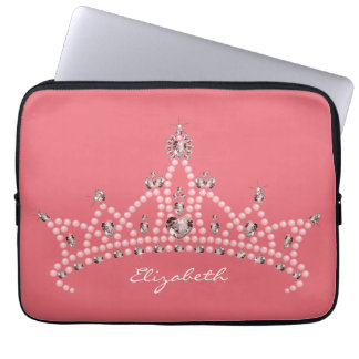 Princess Tiara Crown Laptop Sleeve (rose)