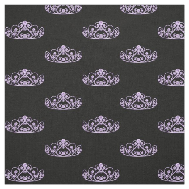 Princess Tiara Crown - Purple Fabric (Swatch)