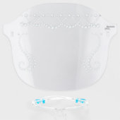 Princess Tiara Girly Bling Face Shield (Front w/Glasses)