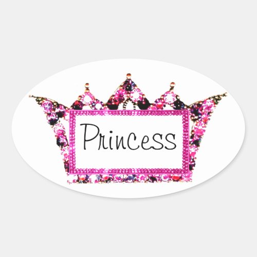 Princess Tiara Label Stickers