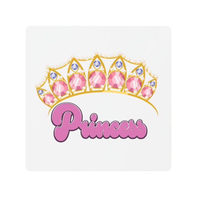 Princess Tiara  logo Metal Print (Front)