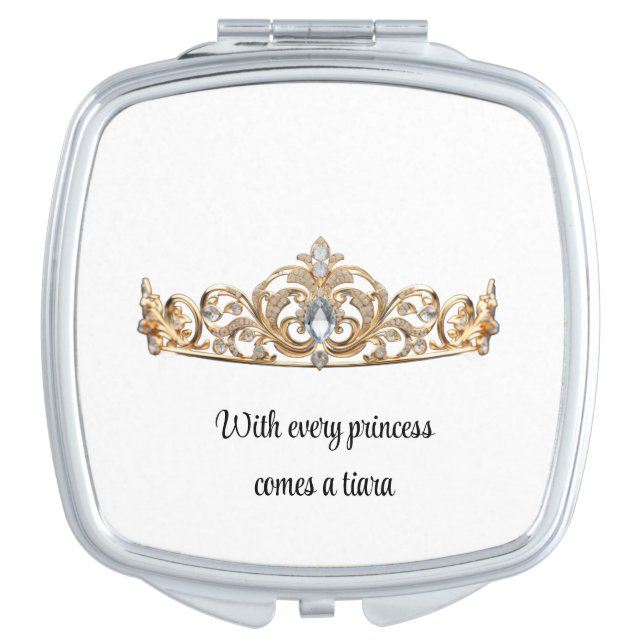 Princess Tiara Mirror Compact (Front)