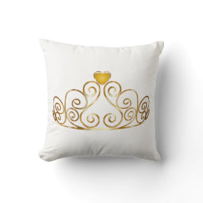 Princess Tiara Throw Pillow