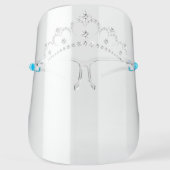 Princess Tiarra - Queen Crown Silver Sparkle Glam Face Shield (Front)