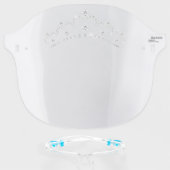 Princess Tiarra - Queen Crown Silver Sparkle Glam Face Shield (Front w/Glasses)
