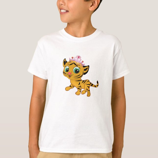 Princess Tiger Tigress Girls T-shirt Personalize (Front)