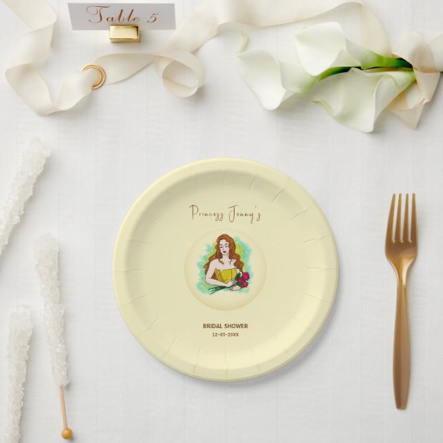Princess To Queen Bridal Shower Paper Plates (Wedding)