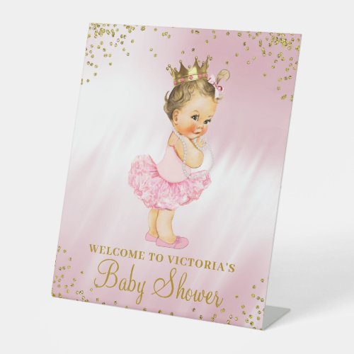 Princess Tutu Baby Shower Welcome Sign