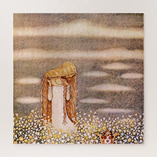 Princess Tuvstarr John Bauer Watercolor Jigsaw Puzzle