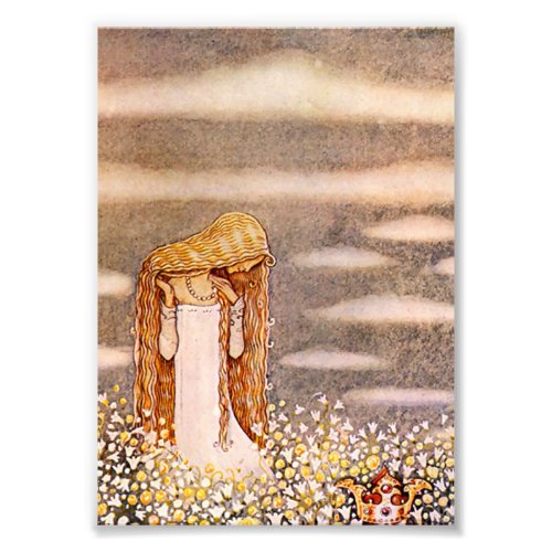 Princess Tuvstarr John Bauer Watercolor Photo Print