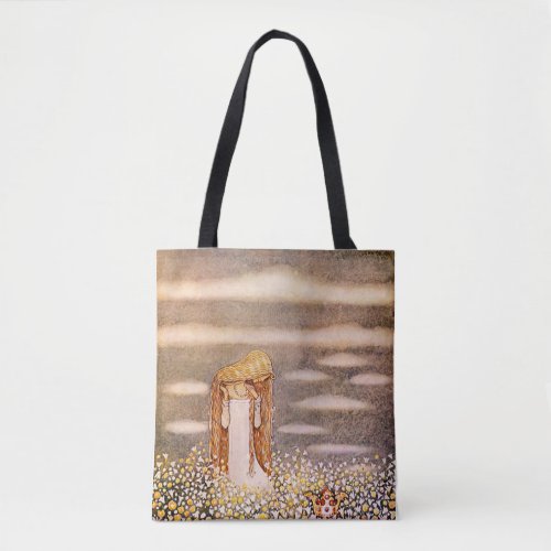 Princess Tuvstarr John Bauer Watercolor Tote Bag