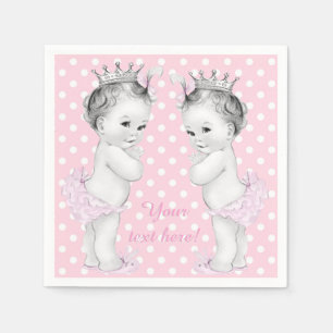 Princess Twin Girl Shower Napkins