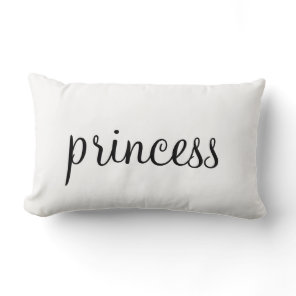 Princess typography for her bedroom decor pillow