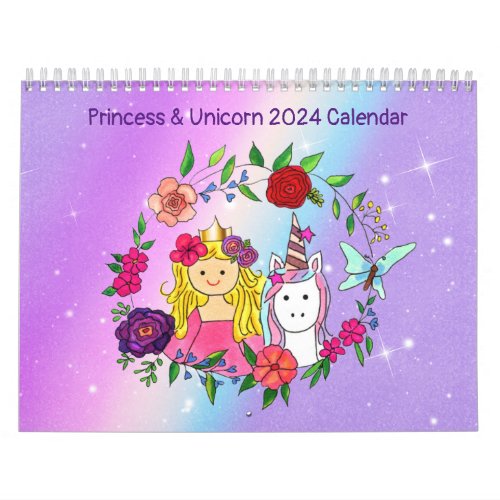 Princess & Unicorn 2024 Calendar Volume 4
