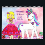 Princess & Unicorn 2025 Calendar Volume 3<br><div class="desc">Celebrate the year with your princess and unicorn friends with this colorful,  joyful,  and whimsical calendar. Give this as gift for the sweet princesses in your life.</div>