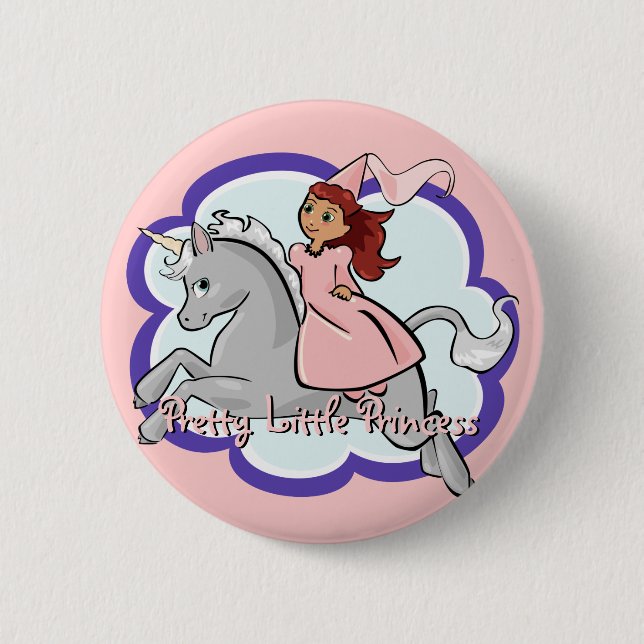 Princess & Unicorn Button (Front)