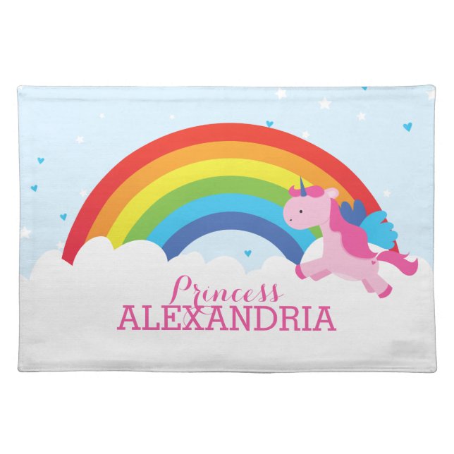 Princess Unicorn Cloth Placemat (Front)