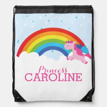Princess Unicorn Drawstring Bag by cranberrydesign at Zazzle