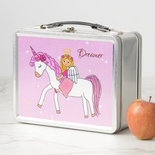 Princess  Unicorn Dreamer Metal Lunch Box